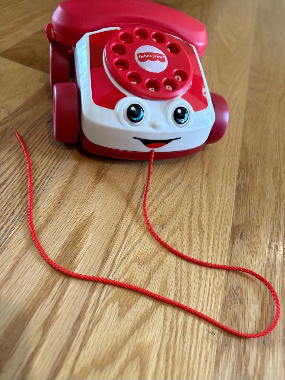 Fisher-Price Red Classic Pull-Along Phone Toy 80th special edition